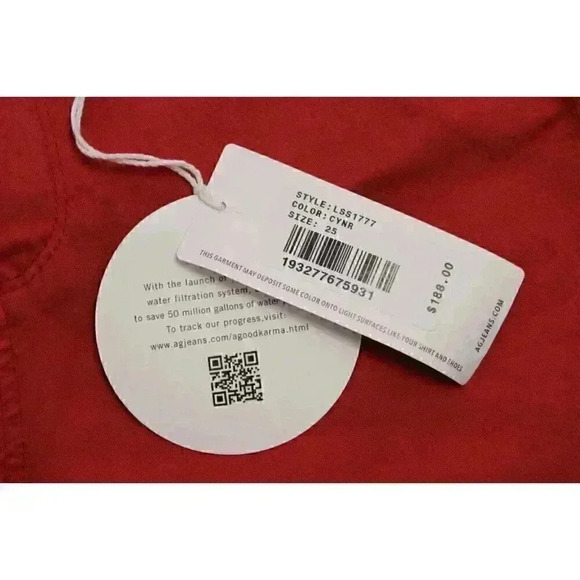 NWT AG Jeans Adriano Goldschmied Farrah Skinny Ankle High Rise Rust Soft Stretch - Picture 8 of 9